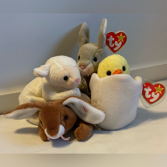 Ty Easter 🐣 collection of beanies chick lamb bunny rabbits set - Picture 1 of 8